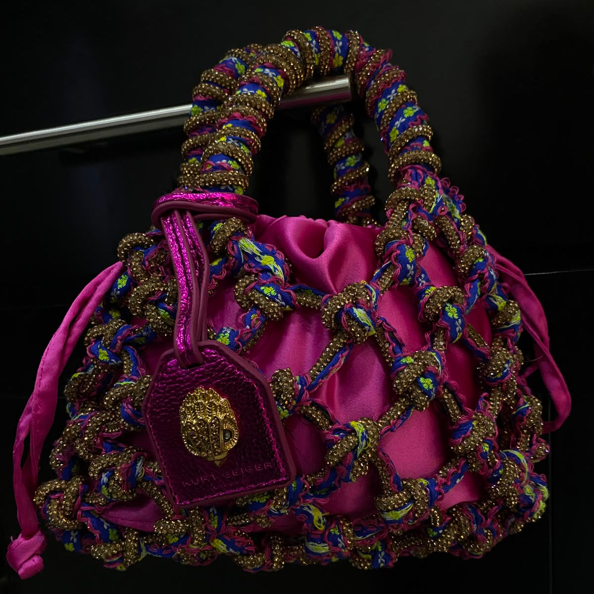 Small Macrame Crystal Bag