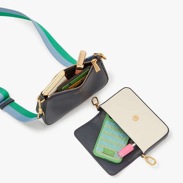 Double Up Racing Stripe Canvas Crossbody