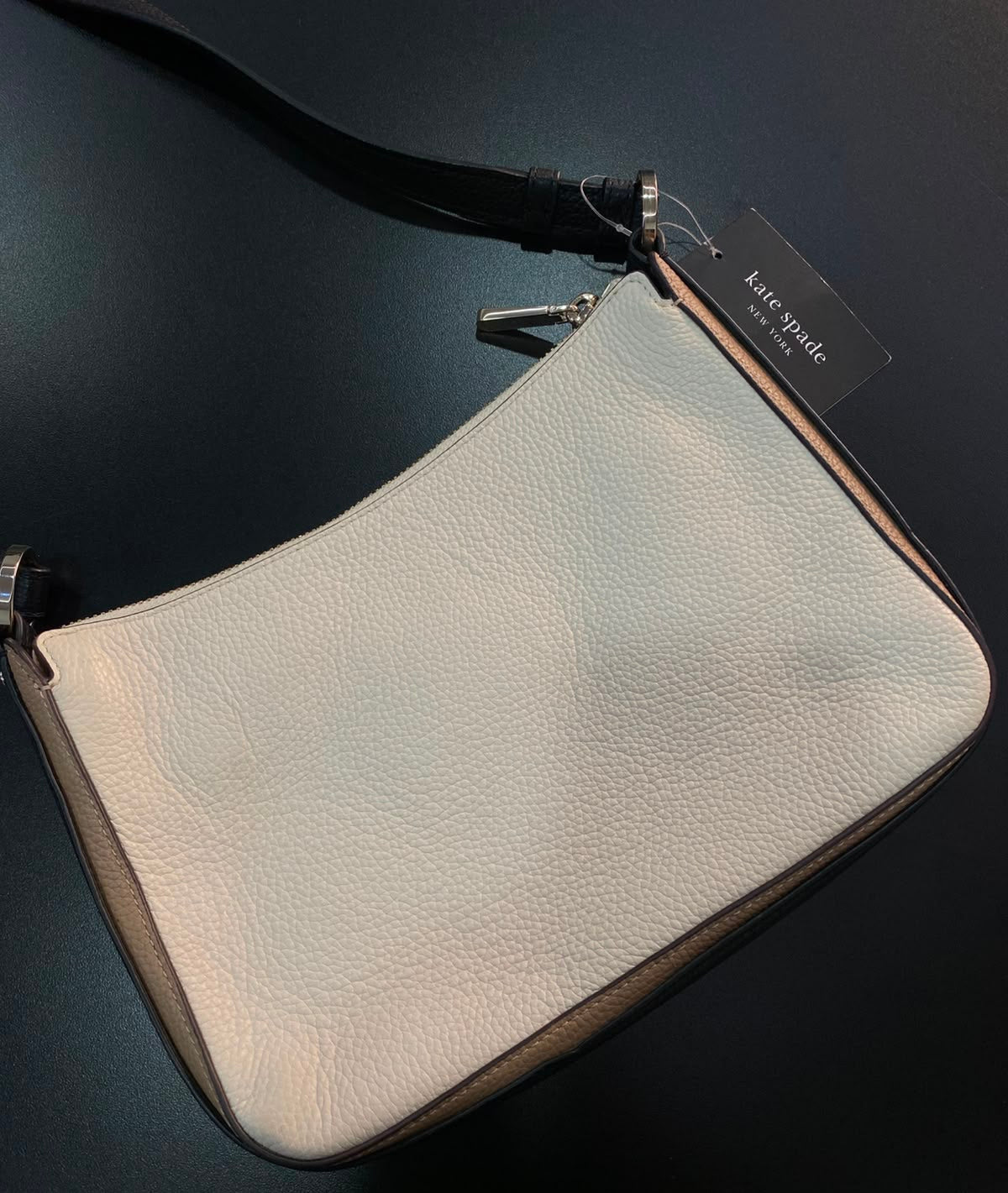 Hudson Medium Colorblock Pebbled Leather Crossbody Bag
