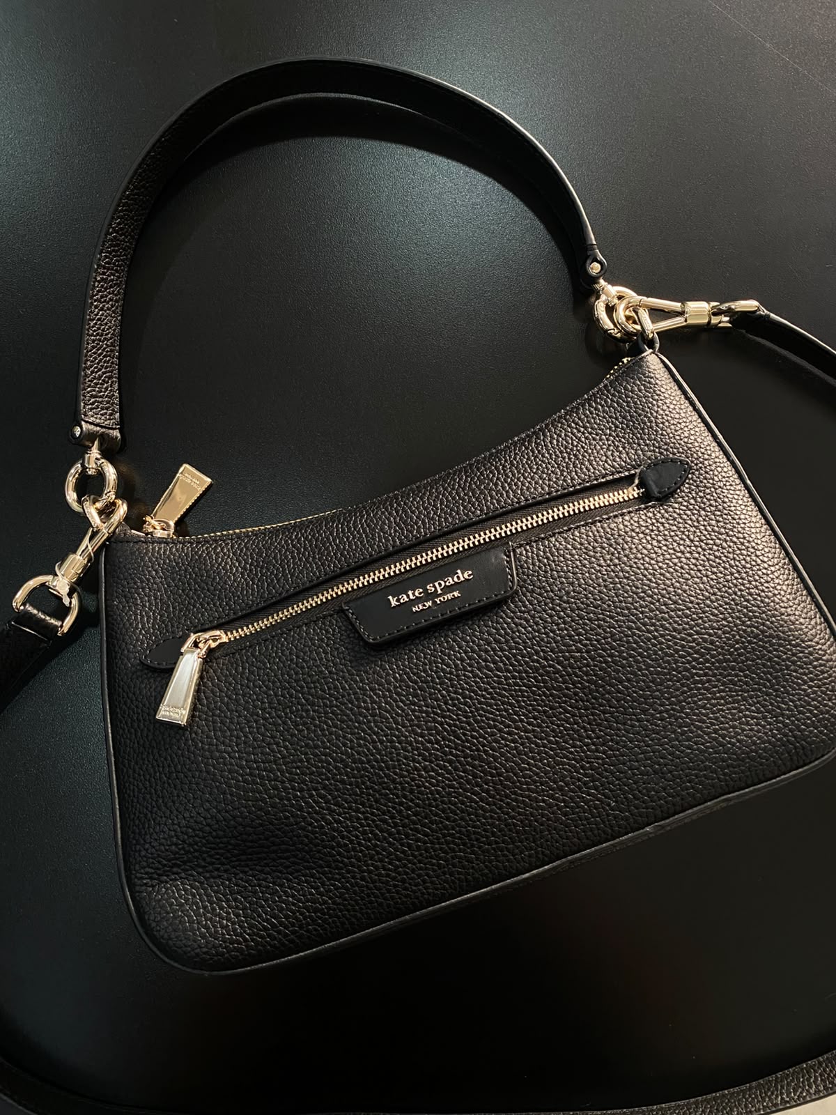 Hudson Small Pebbled Leather Convertible Shoulder Bag