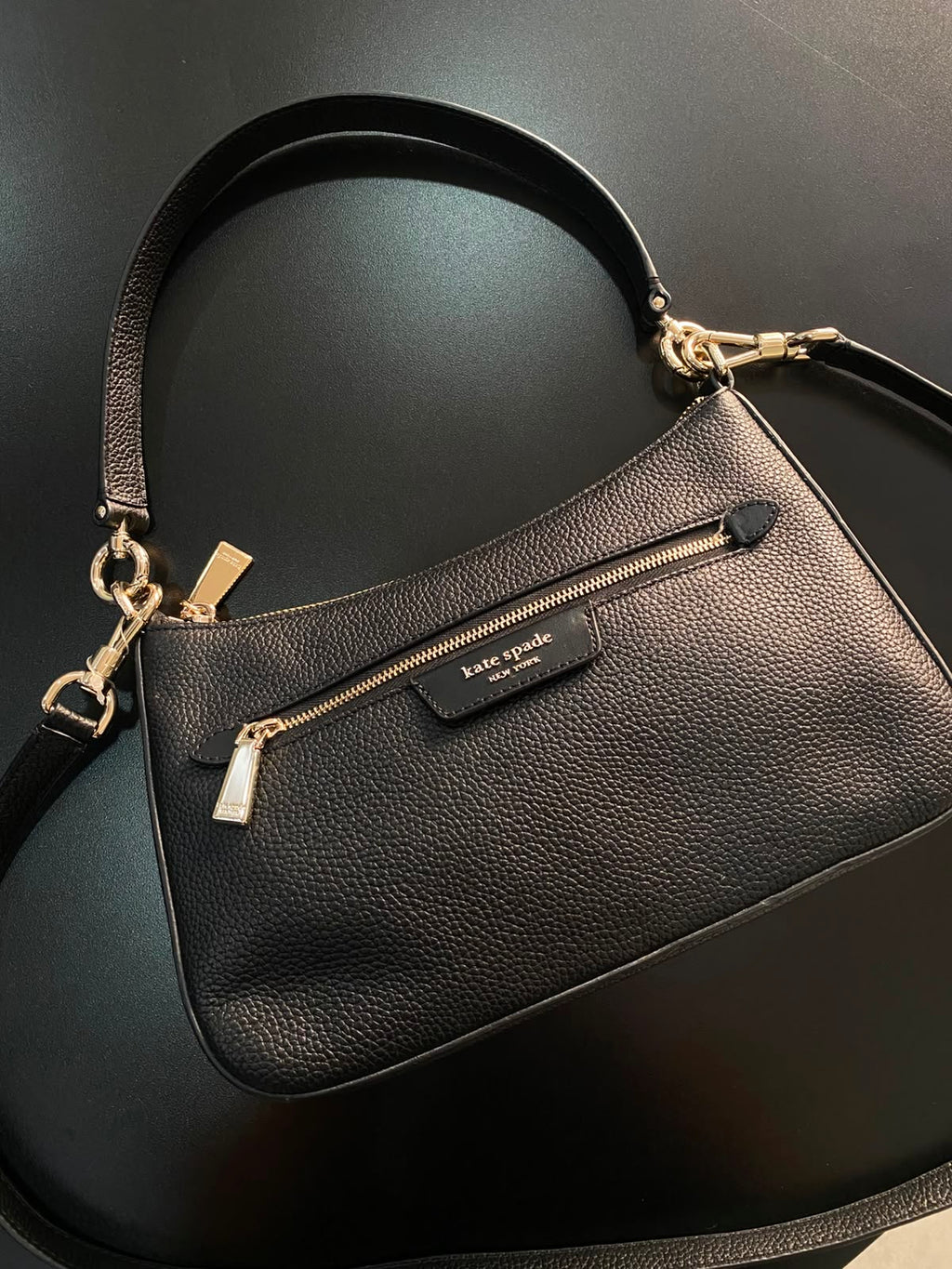 Hudson Small Pebbled Leather Convertible Shoulder Bag