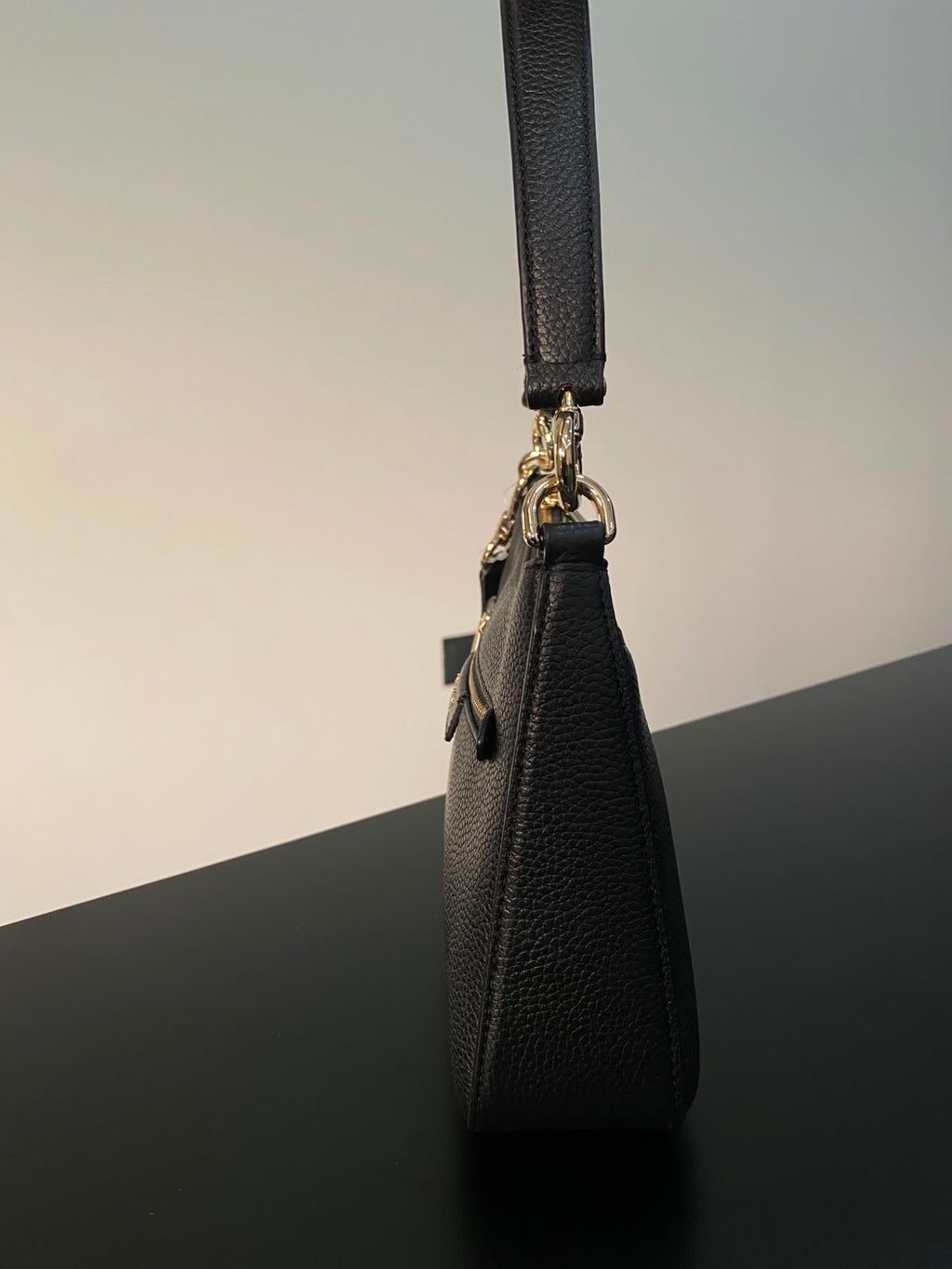 Hudson Small Pebbled Leather Convertible Shoulder Bag
