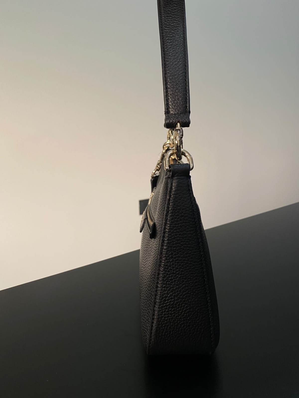 Hudson Small Pebbled Leather Convertible Shoulder Bag