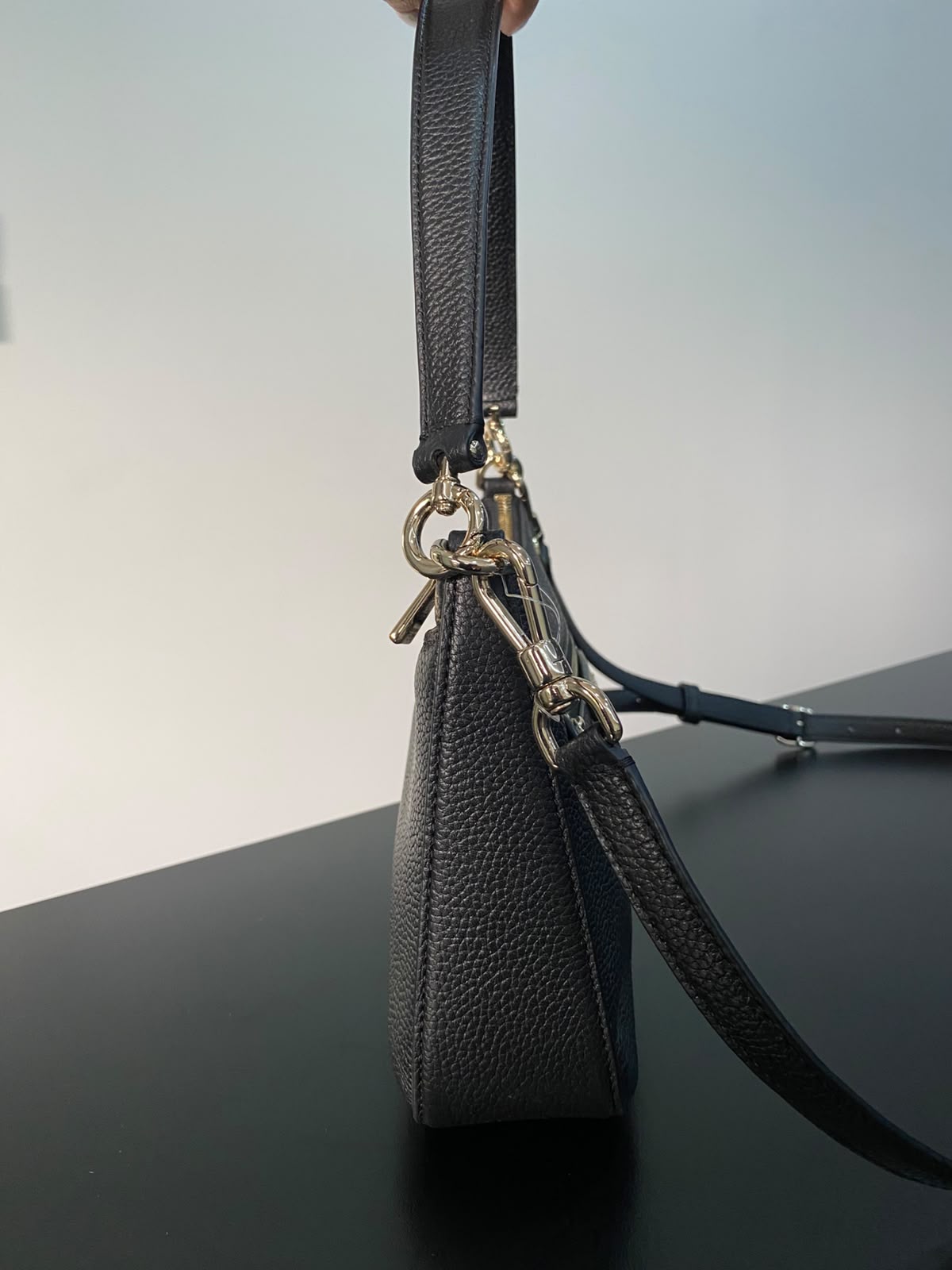 Hudson Small Pebbled Leather Convertible Shoulder Bag