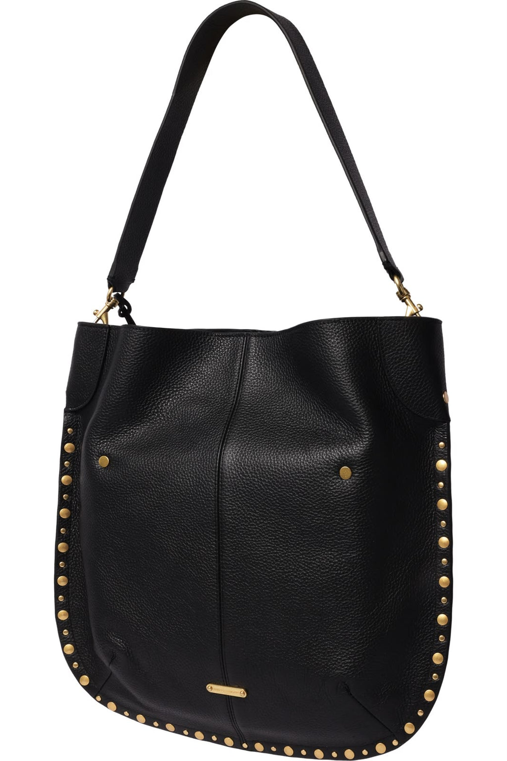 REBECCA MINKOFF Slim Darren Stud & Tiger's Eye Embellished Hobo Bag