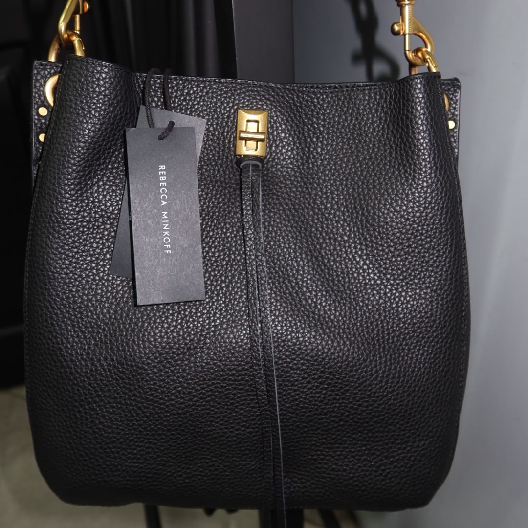 REBECCA MINKOFF Slim Darren Stud & Tiger's Eye Embellished Hobo Bag