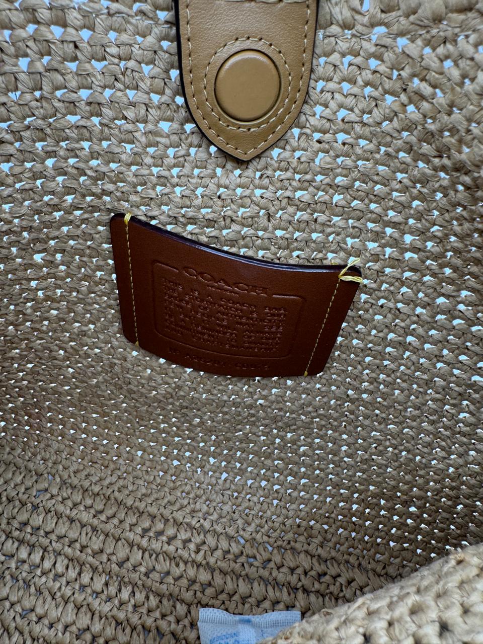 COACH Brooklyn Extra-Large Straw Shoulder Bag 39
