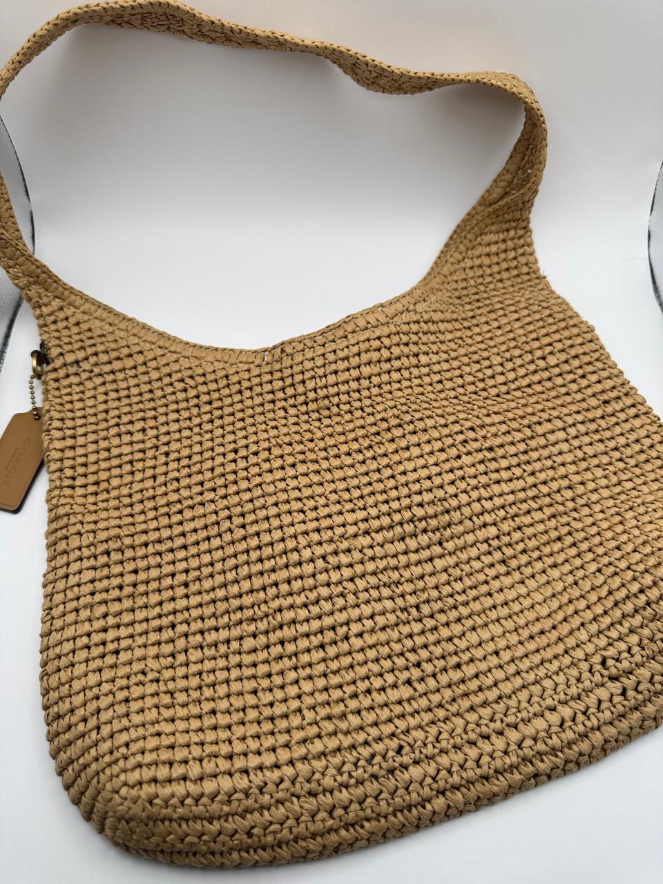 COACH Brooklyn Extra-Large Straw Shoulder Bag 39