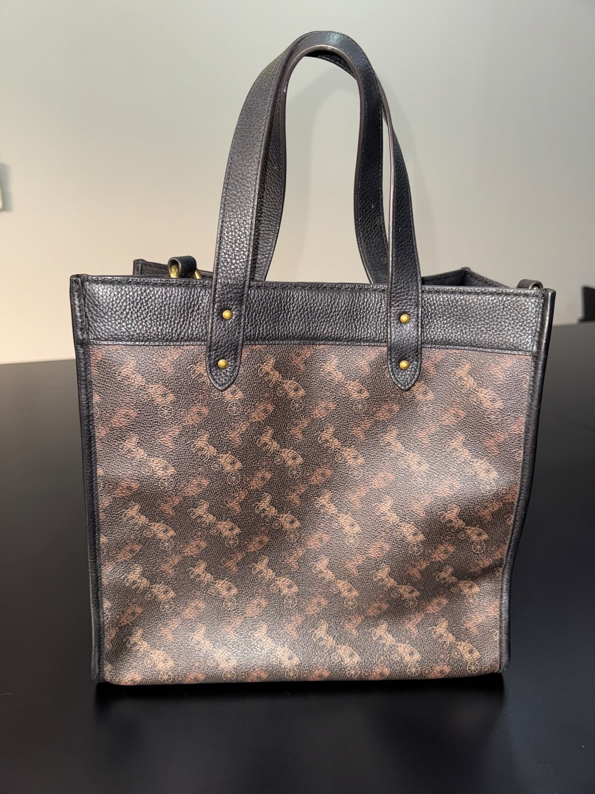 COACH Field Tote With Horse And Carriage Print
