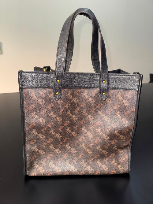 COACH Field Tote With Horse And Carriage Print
