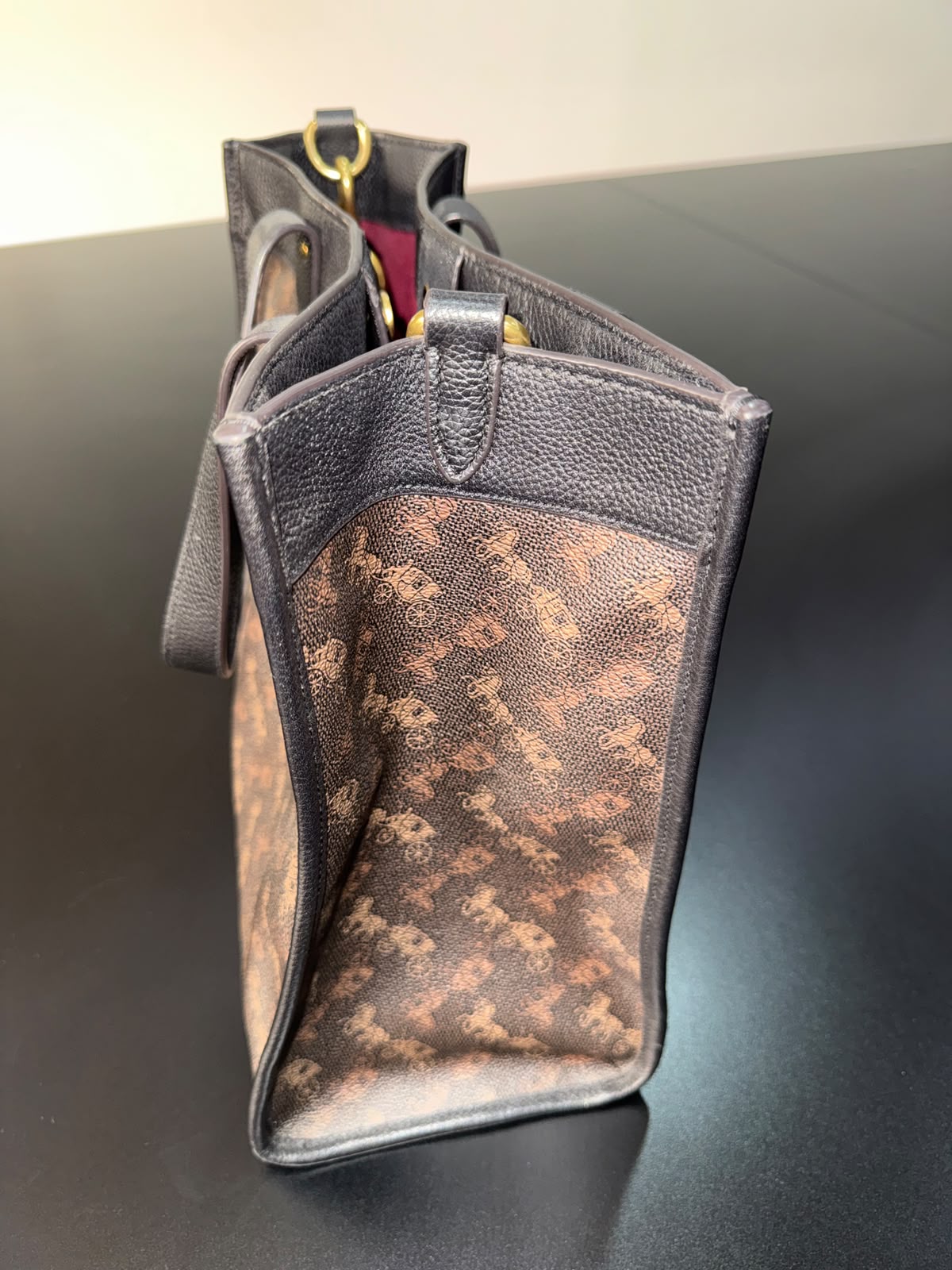 COACH Field Tote With Horse And Carriage Print