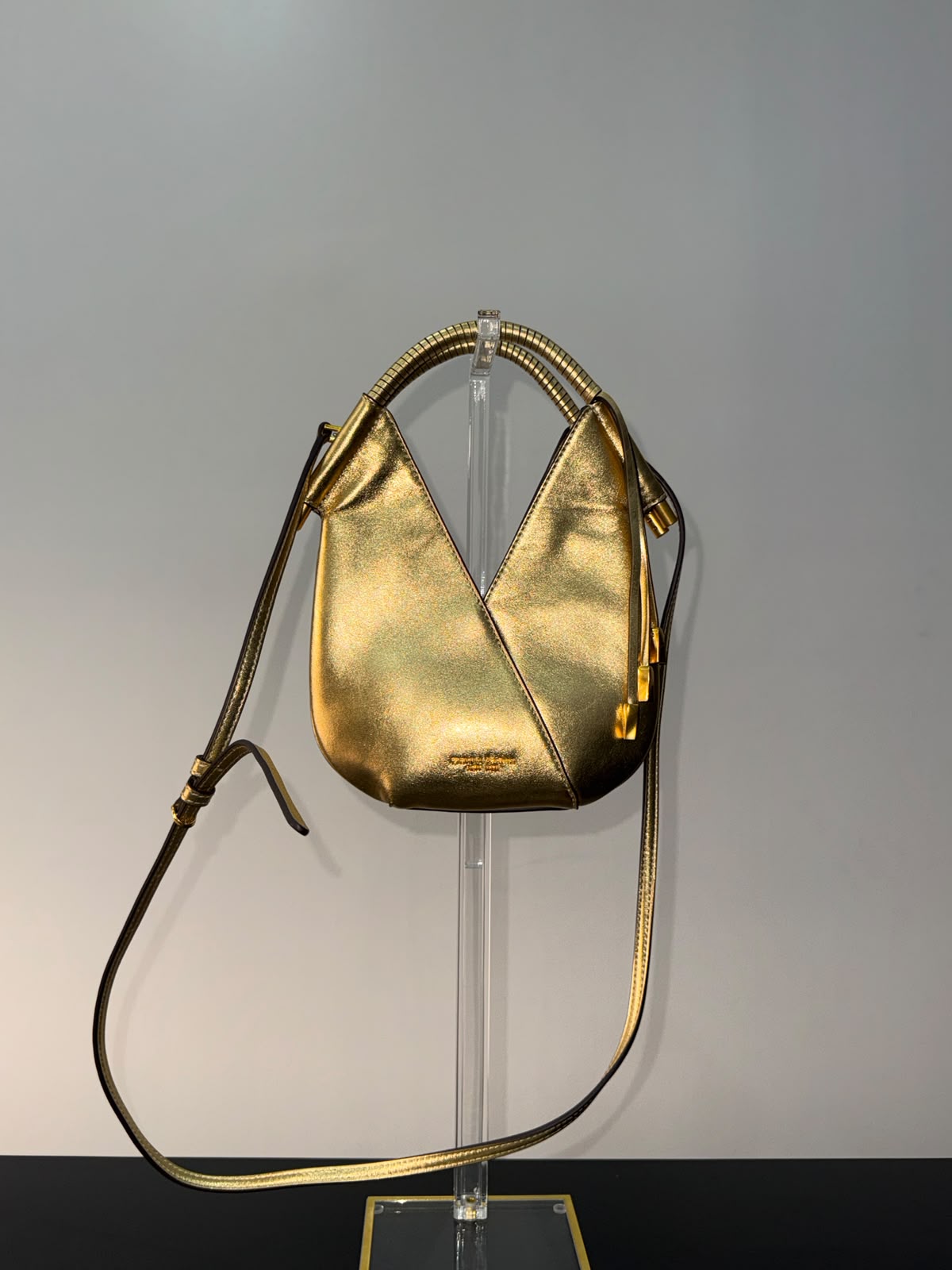 DONNA KARAN NEW YORK Metallic Micro Crossbody Bag