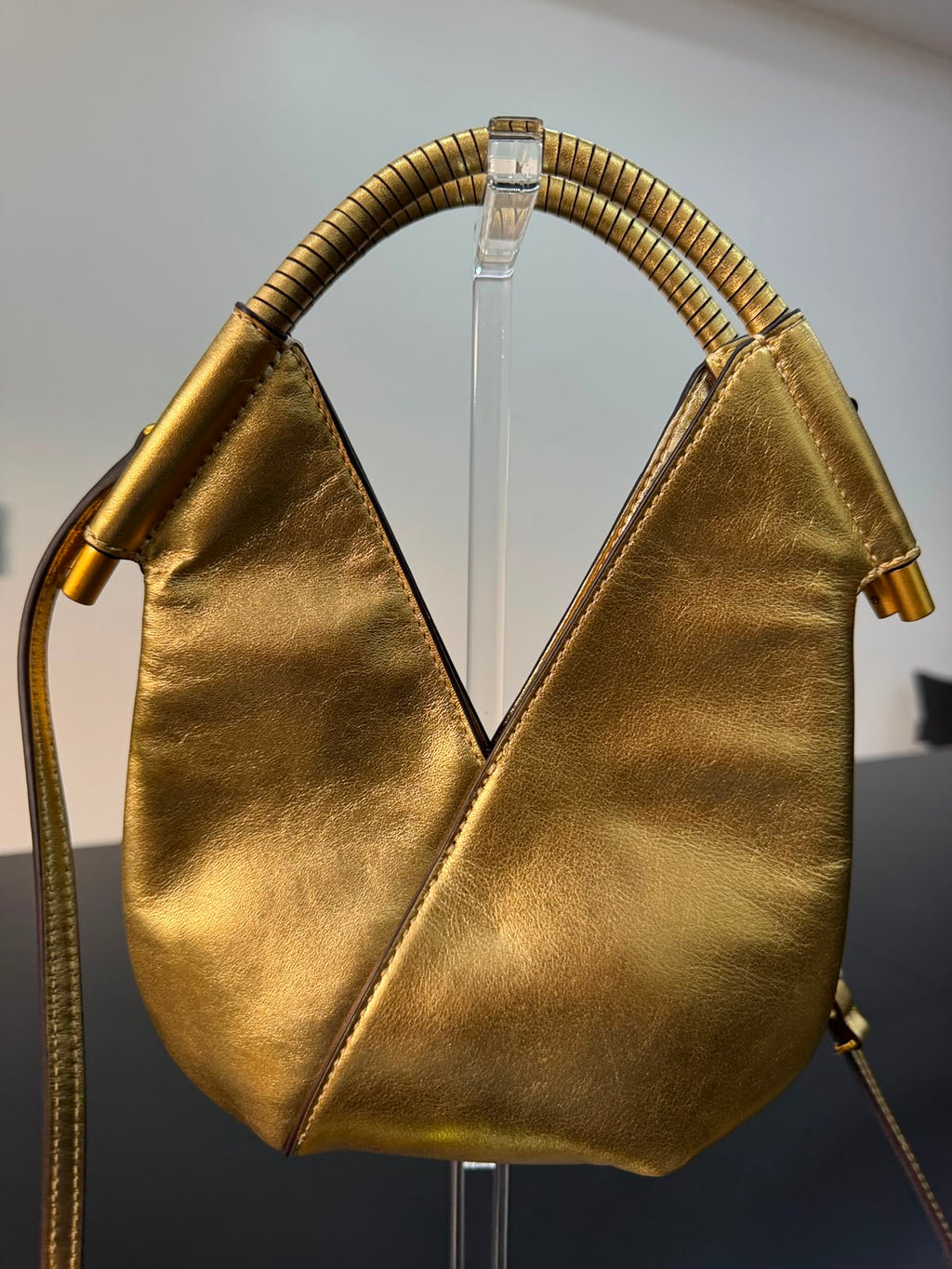 DONNA KARAN NEW YORK Metallic Micro Crossbody Bag