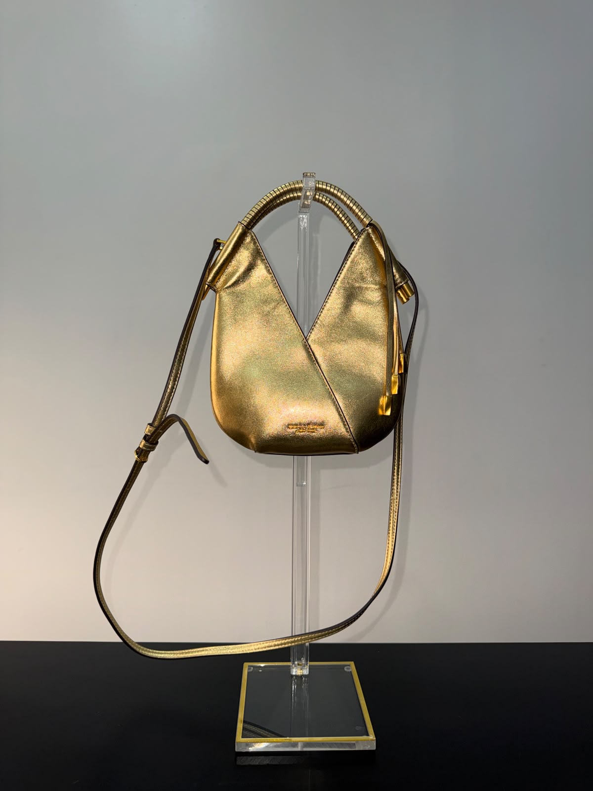 DONNA KARAN NEW YORK Metallic Micro Crossbody Bag