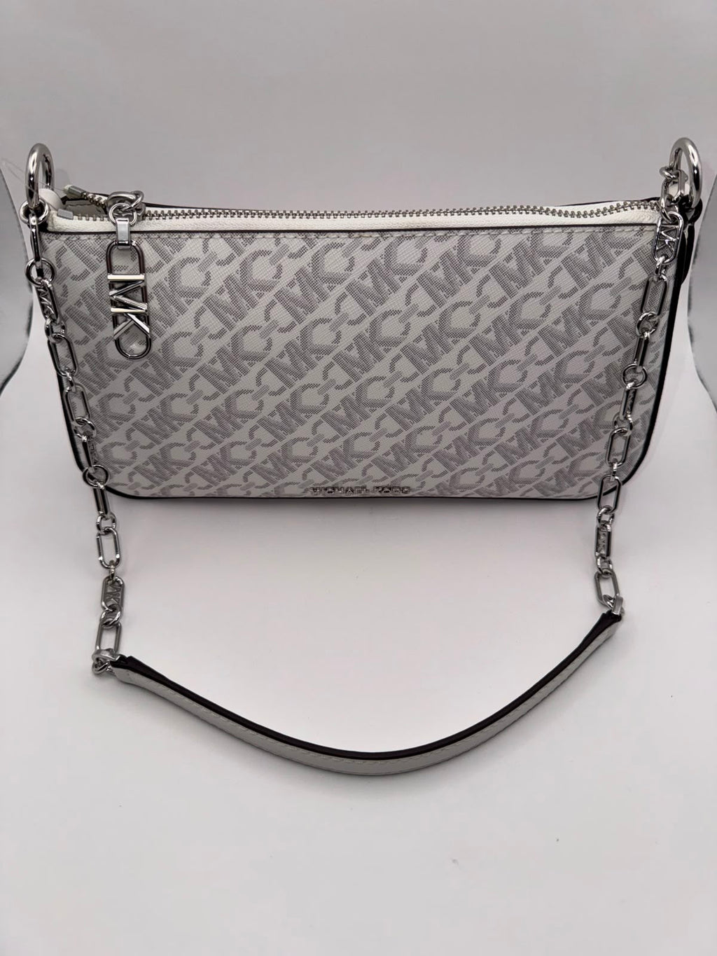 MK Medium Empire Chain-link Pochette Bag in Canvas