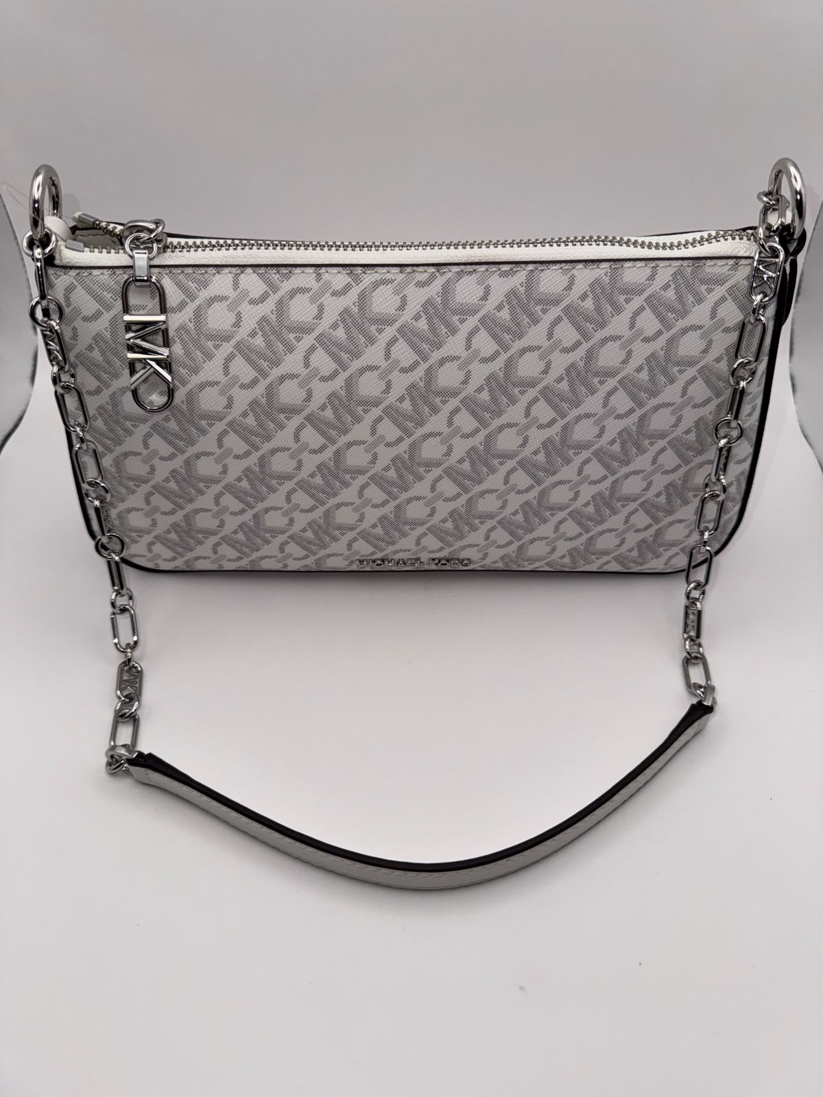 MK Medium Empire Chain-link Pochette Bag in Canvas