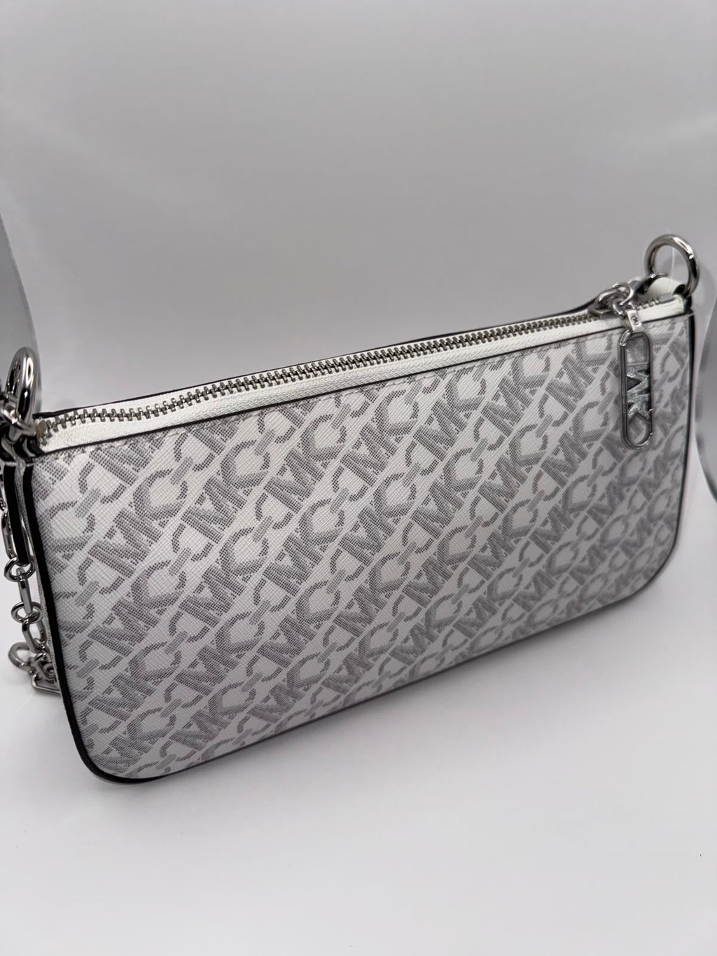 MK Medium Empire Chain-link Pochette Bag in Canvas