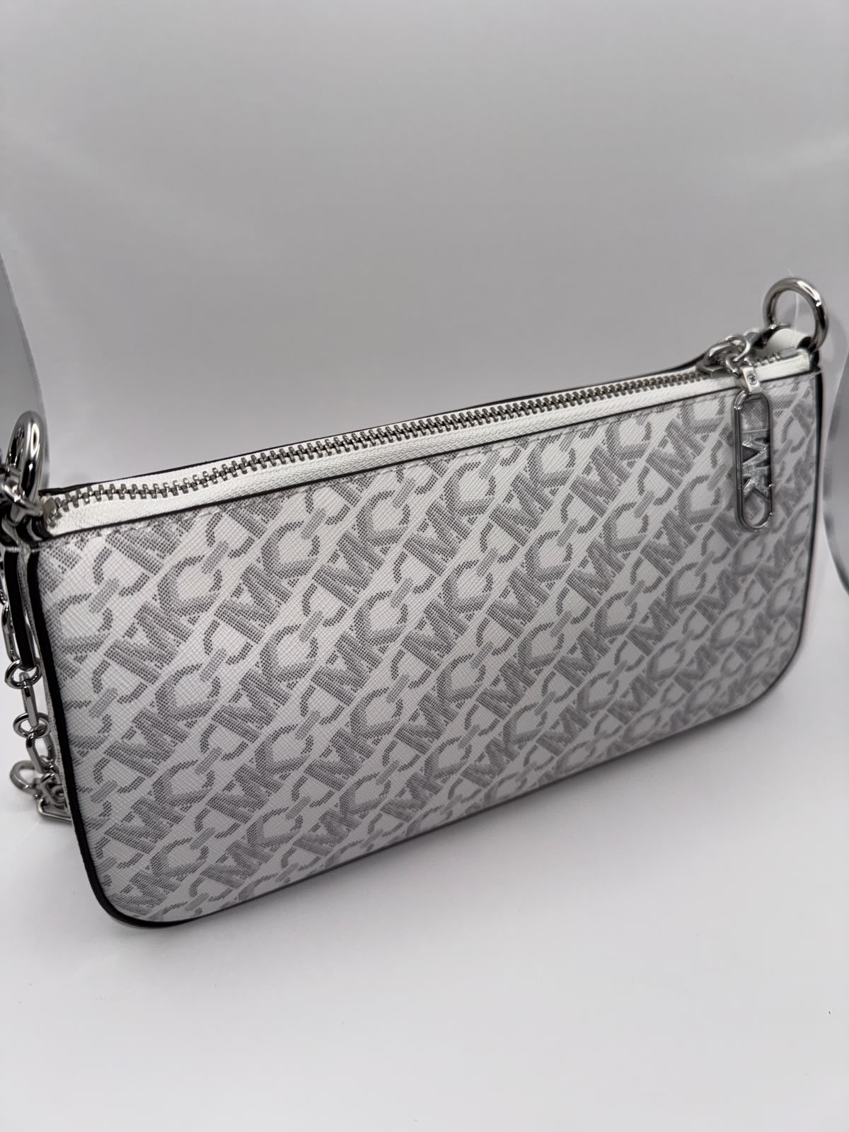 MK Medium Empire Chain-link Pochette Bag in Canvas