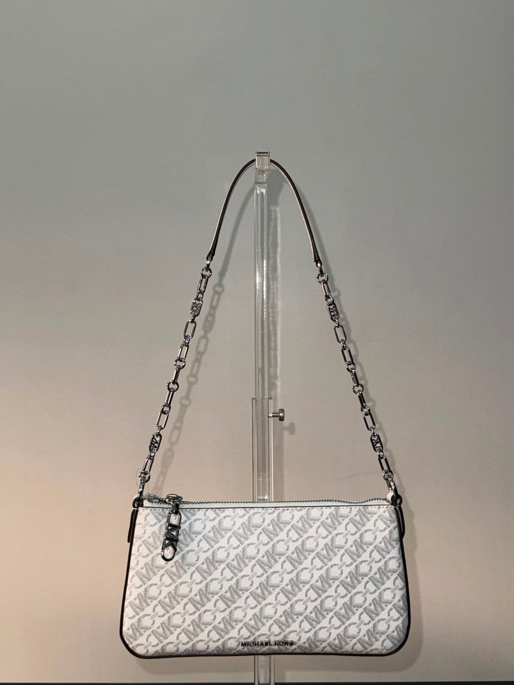 MK Medium Empire Chain-link Pochette Bag in Canvas