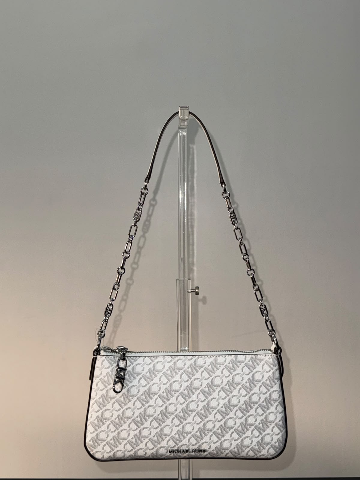 MK Medium Empire Chain-link Pochette Bag in Canvas