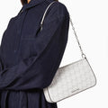 MK Medium Empire Chain-link Pochette Bag in Canvas