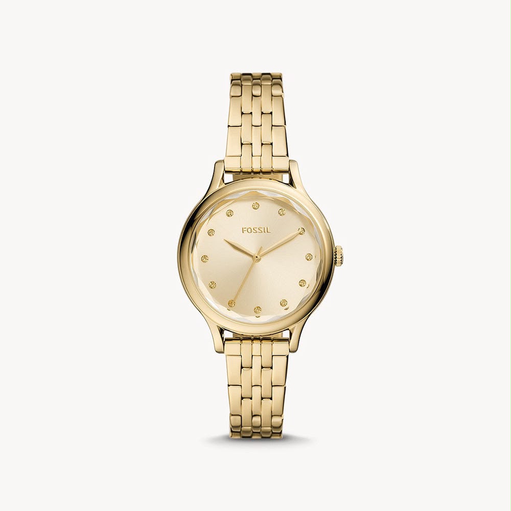 Fossil Laney Three-Hand Gold-Tone Stainless Steel Watch