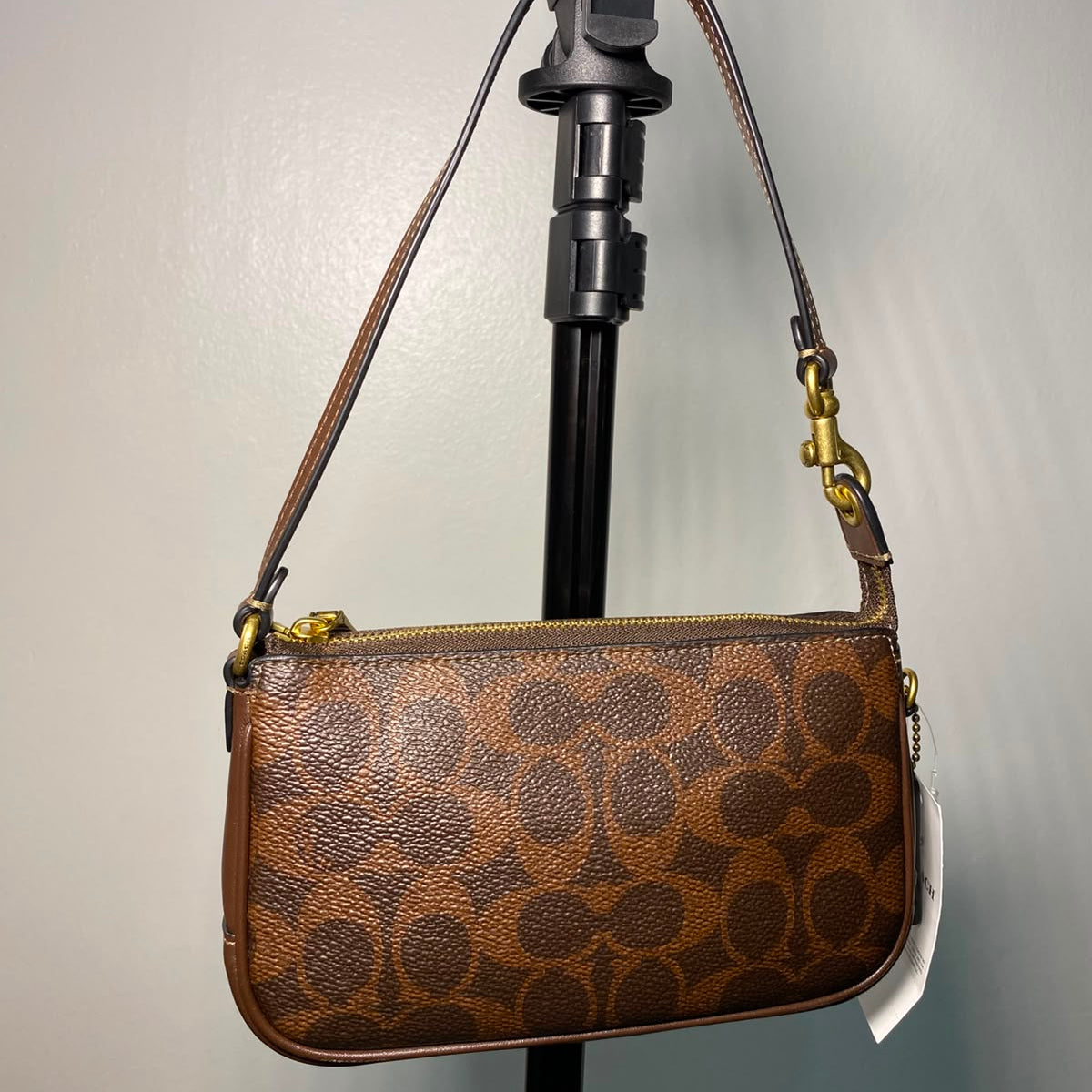 Plaza 18 Signature Coated Canvas Shoulder Bag