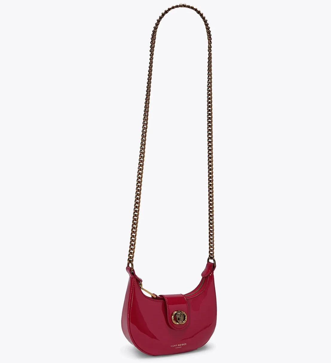 Purple Small Leather Chelsea Hobo Crossbody Bag