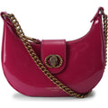 Purple Small Leather Chelsea Hobo Crossbody Bag