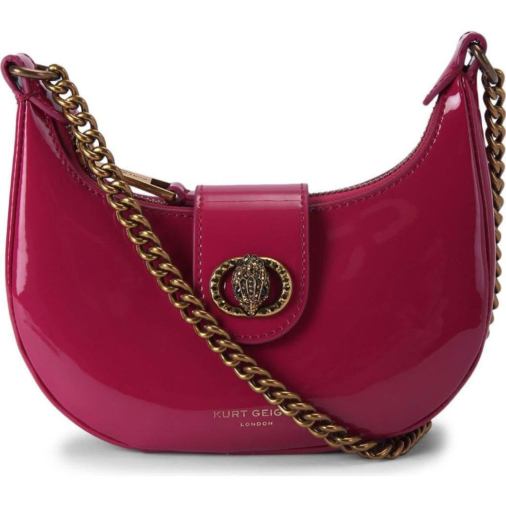 Purple Small Leather Chelsea Hobo Crossbody Bag