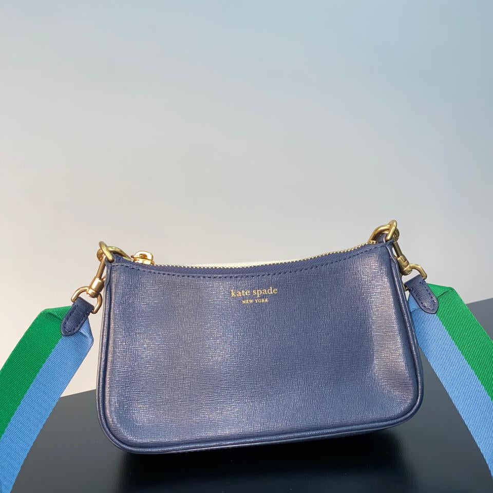 Double Up Racing Stripe Canvas Crossbody