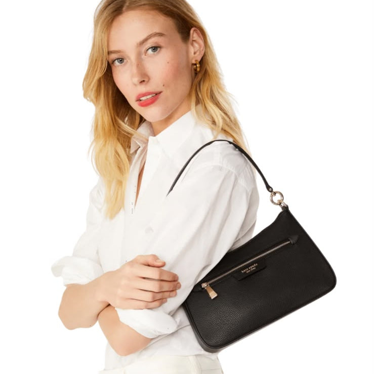 Hudson Small Pebbled Leather Convertible Shoulder Bag