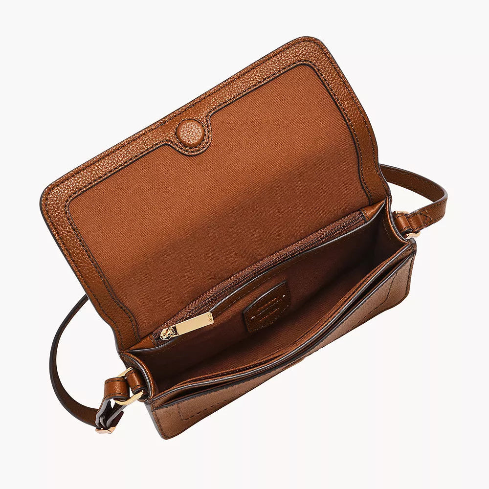 Zoey Leather Small Flap Crossbody Bag