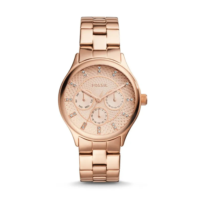 Fossil Modern Sophisticate Multifunction Rose Gold-Tone Stainless Steel Watch