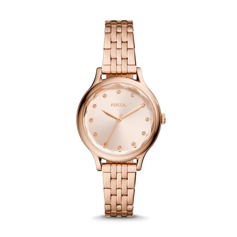 Fossil Laney Three-Hand Rose Gold-Tone Stainless Steel Watch