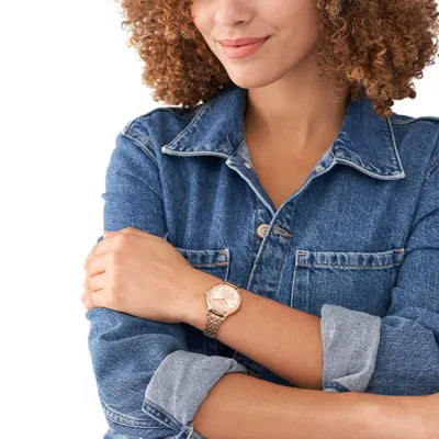 Fossil Laney Three-Hand Rose Gold-Tone Stainless Steel Watch