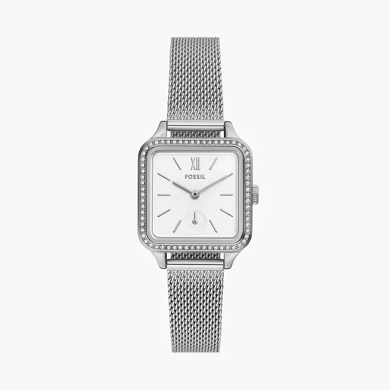 Fossil Colleen Three-Hand Stainless Steel Mesh Watch 28mm