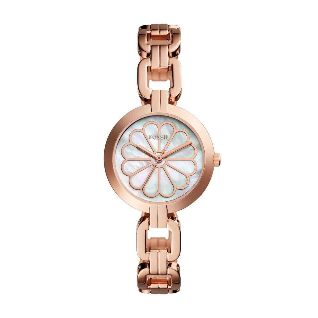 Fossil Kerrigan Three-Hand Rose Gold Stainless Steel Watch