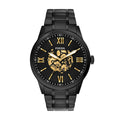 Fossil Flynn Three-Hand Black Stainless Steel