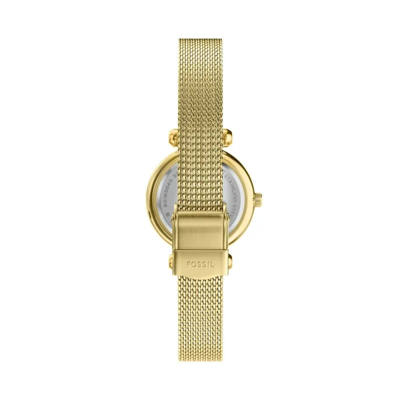 Fossil Tillie Mini Gold Stainless Steel Watch with Peach Dial 26mm