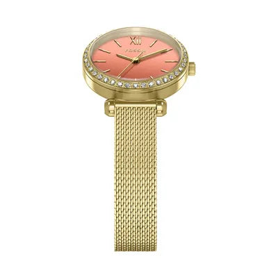 Fossil Tillie Mini Gold Stainless Steel Watch with Peach Dial 26mm