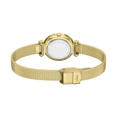Fossil Tillie Mini Gold Stainless Steel Watch with Peach Dial 26mm