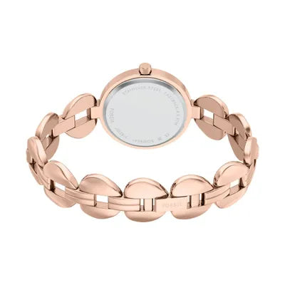 Fossil Kerrigan Rose Gold Stainless Steel Watch with Silver Dial 32mm