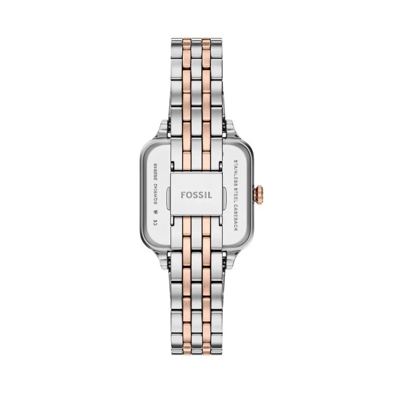 Fossil Colleen Multi Stainless Steel Watch with White Square Dial 28mm