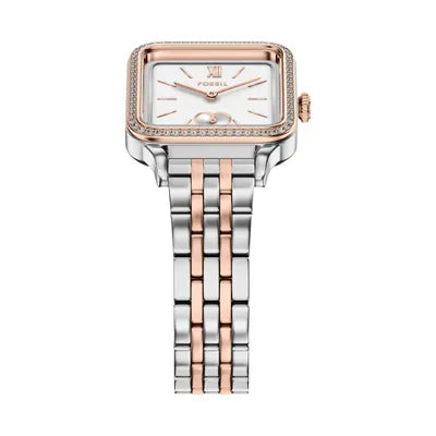 Fossil Colleen Multi Stainless Steel Watch with White Square Dial 28mm