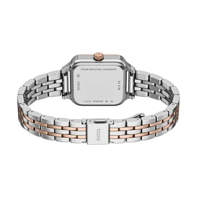 Fossil Colleen Multi Stainless Steel Watch with White Square Dial 28mm