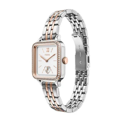 Fossil Colleen Multi Stainless Steel Watch with White Square Dial 28mm