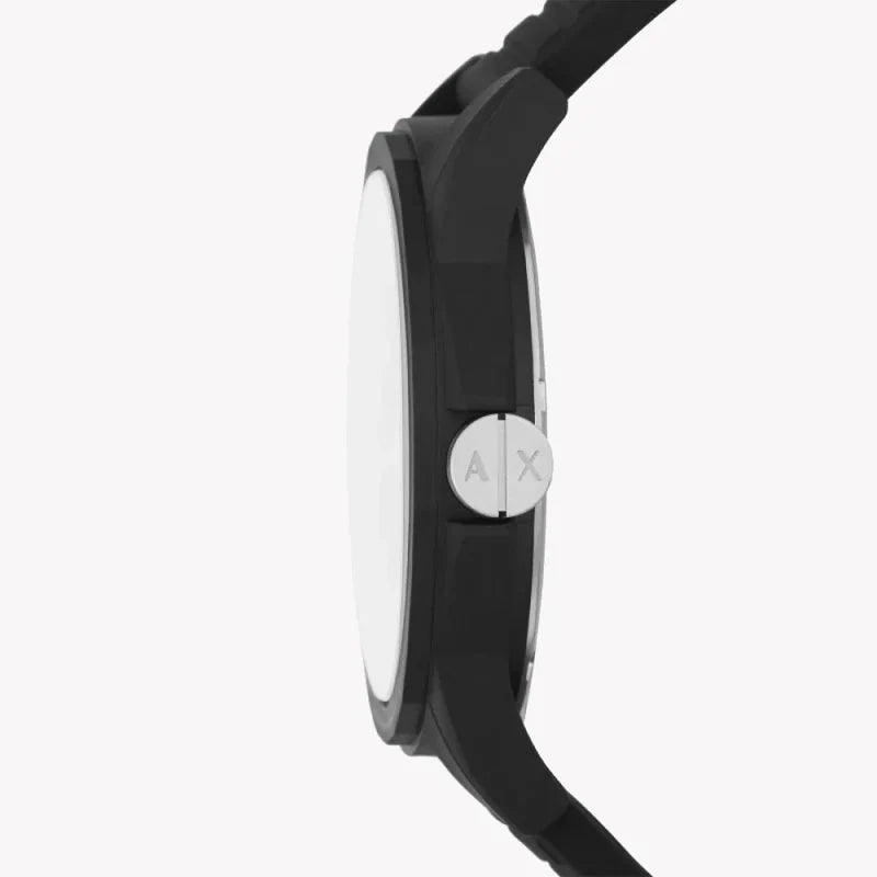 Armani Exchange Men's Black Silicone Watch
