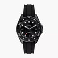 Fossil Dalton Three-Hand Black Silicone Watch
