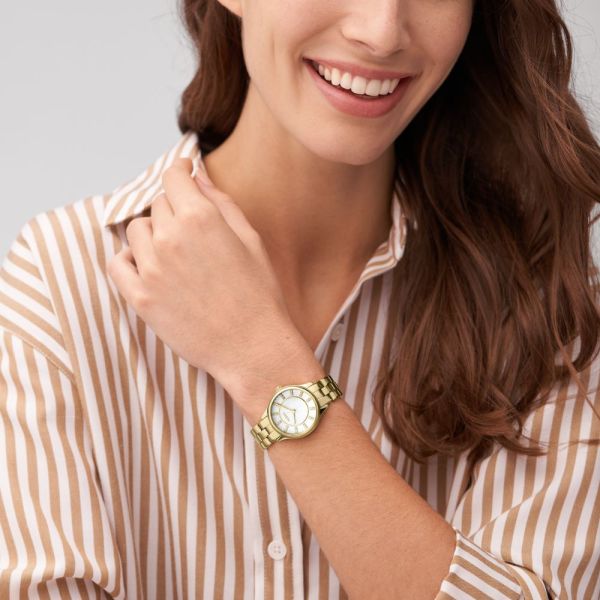 Fossil Modern Sophisticate Three-Hand Gold-Tone Stainless Steel Watch